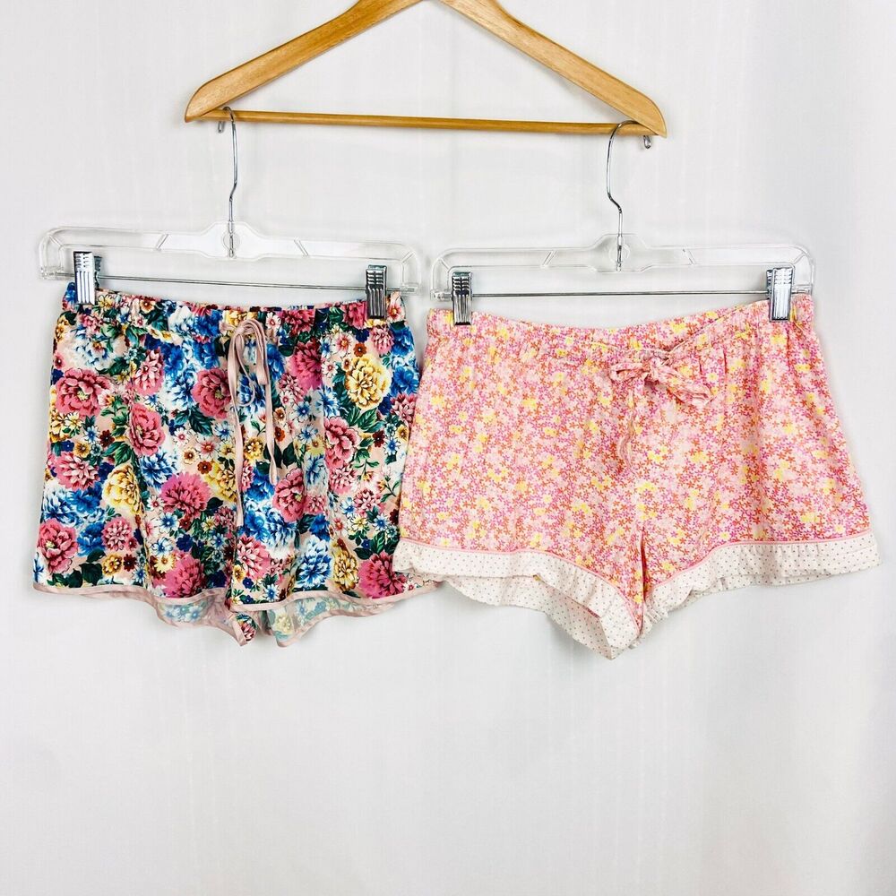Victoria's Secret Floral and Pink Pajama Shorts Set